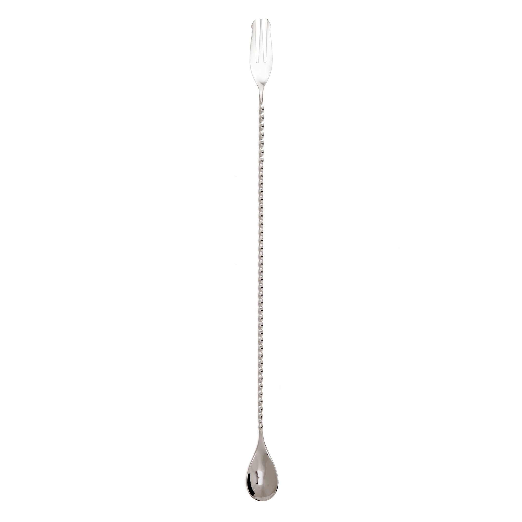 Premium TRIDENT BARSPOON - 40cm Stainless Steel Cocktail Mixing Spoon - Perfect for Bartenders, Home Bars & Craft Cocktail Enthusiasts