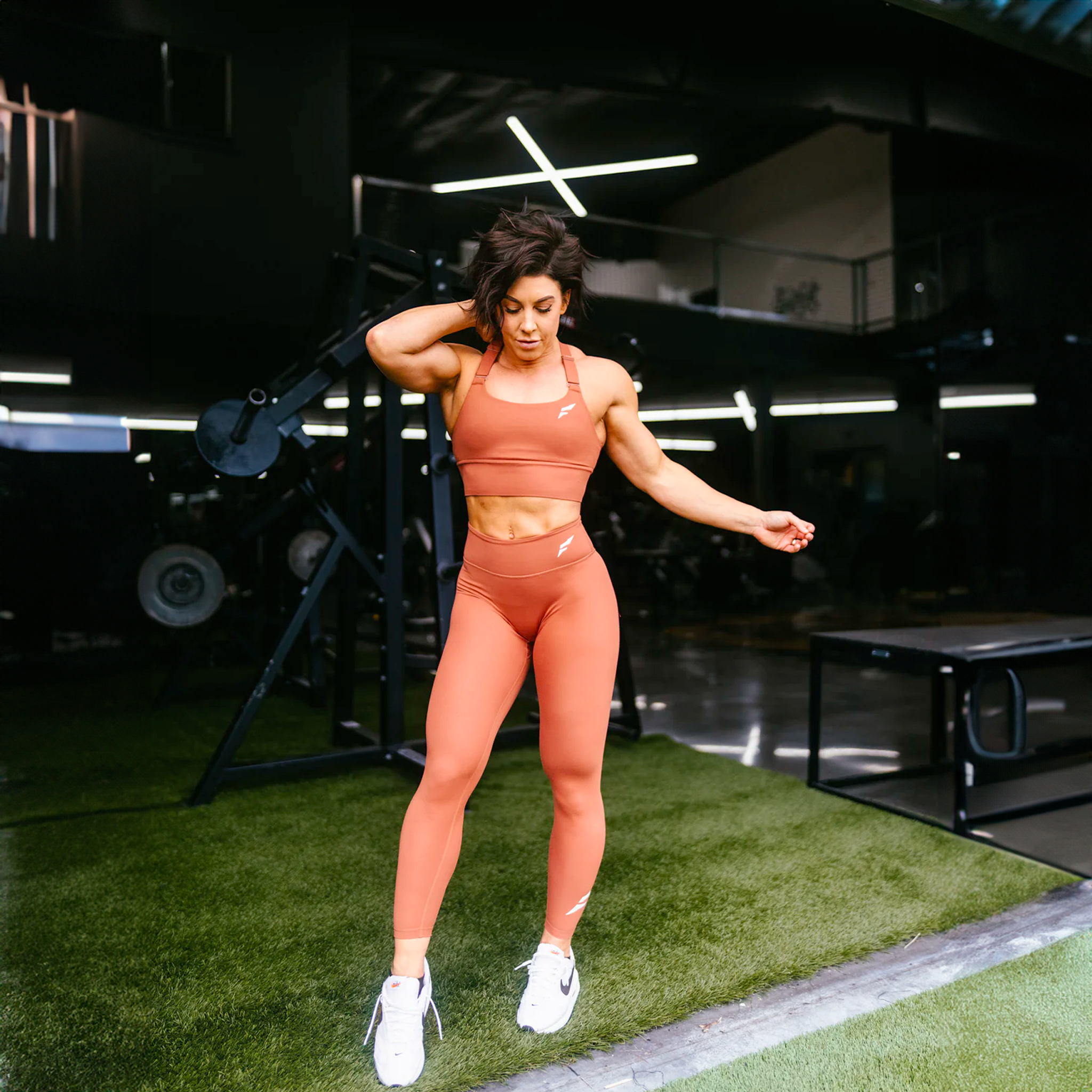 Longline Essential Bra in Pumpkin - Comfortable Seamless Wireless Bralette for Yoga, Lounge & Everyday Wear