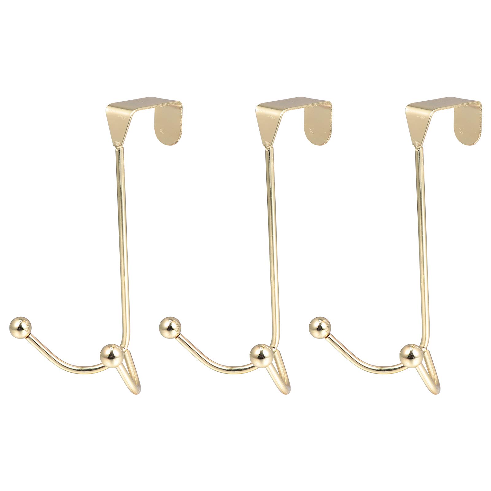 DOITOOL 3-Pack No-Drill Over The Door Hooks for Hanging Clothes, Towels & Accessories - Space Saving Closet Organizer for Bedroom, Bathroom & Dorm