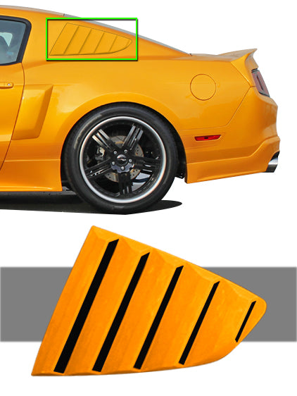 2010-2013 Ford Mustang Side Window Louvers | Matte Black ABS Plastic | Easy Installation | Enhances Style & Privacy | Perfect for Car Shows & Daily Driving