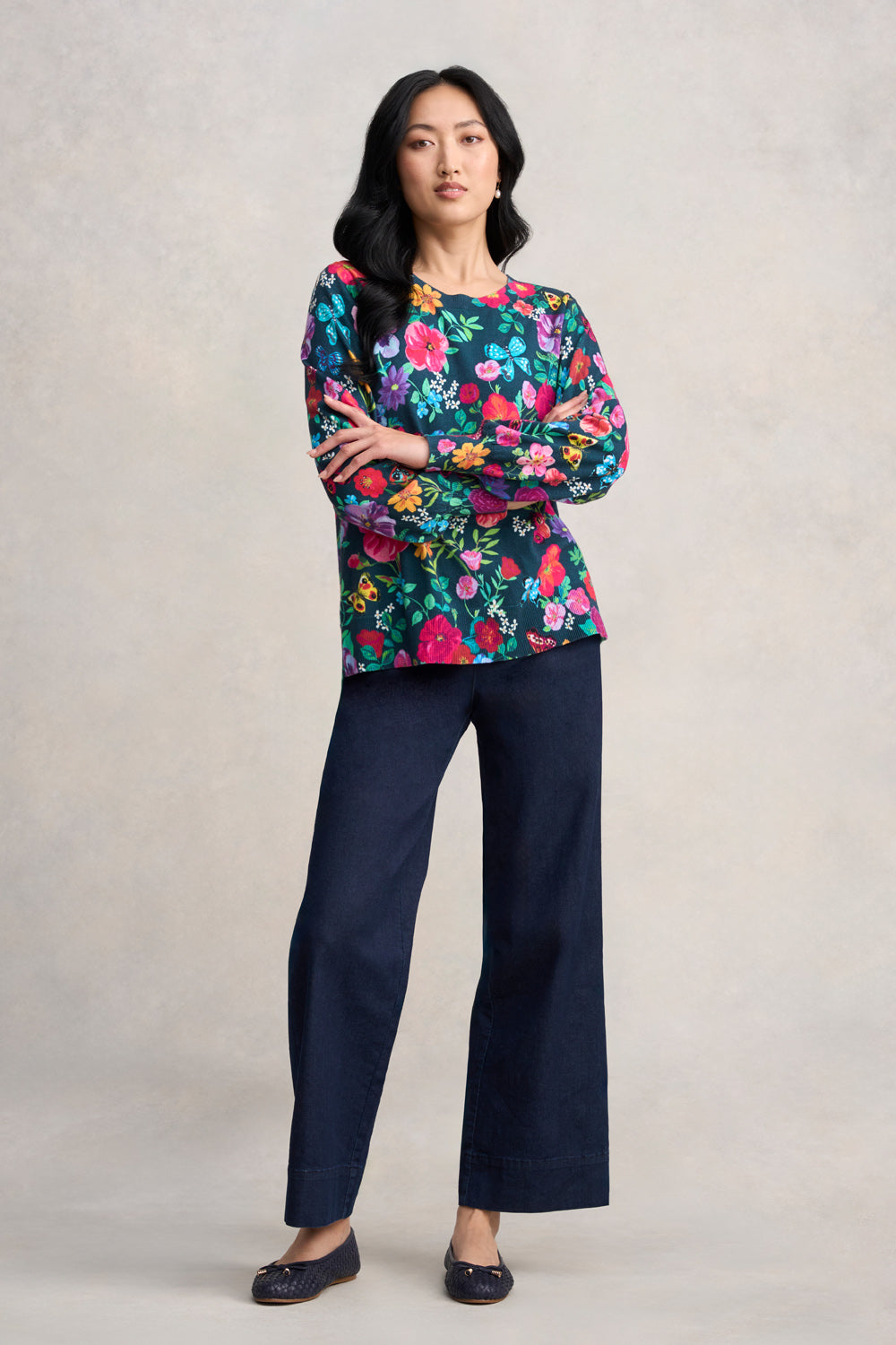 Nathalie Lété Jumper - Butterfly Print Sweater | Women's Casual Knitwear for Spring & Fall | Perfect for Brunch Dates & Weekend Outings