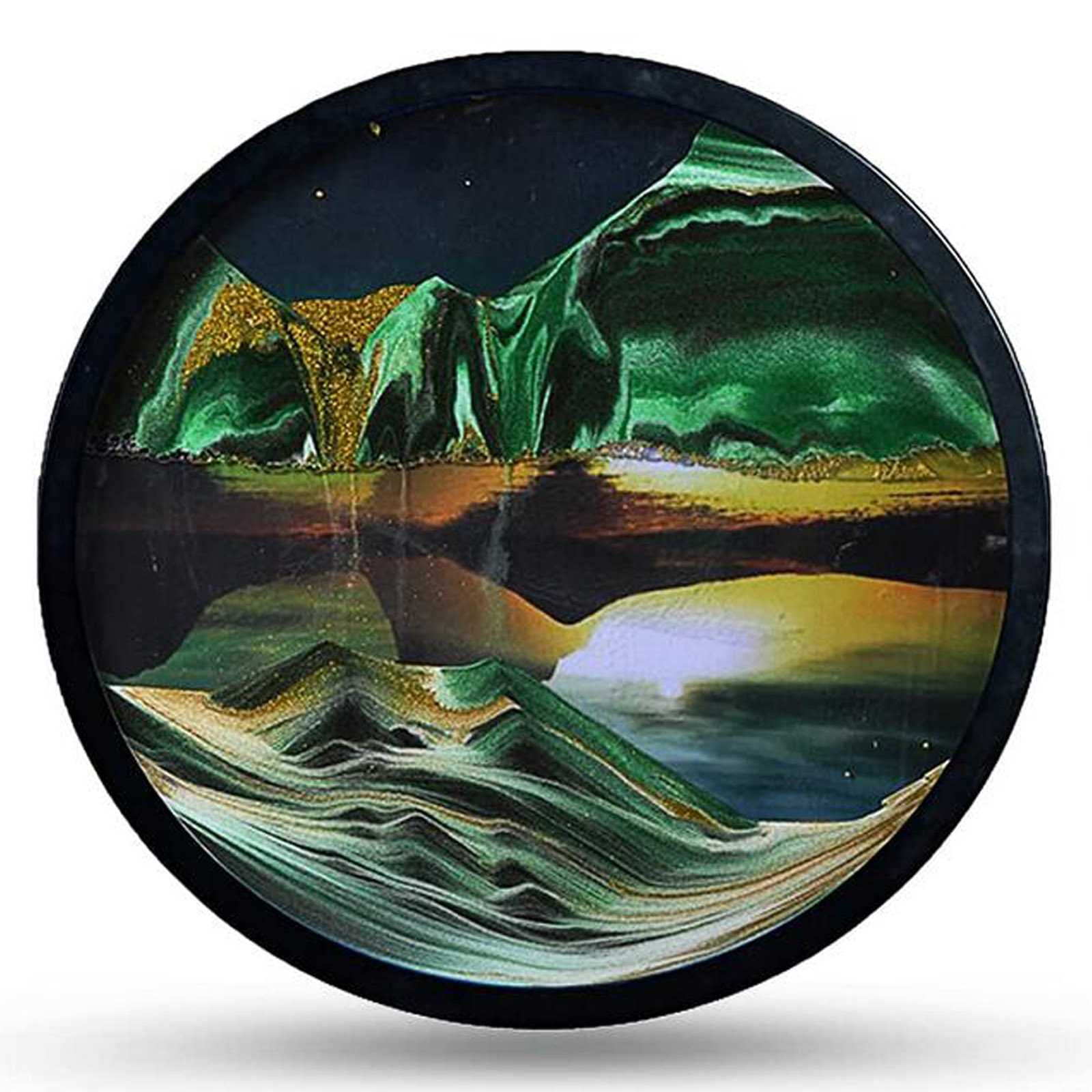 Moving Sand Art Picture - 3D 360° Rotating Sandscape Frame Display for Wall & Desktop | Dynamic Home & Office Decor | Perfect for Meditation Rooms, Waiting Areas & Stress Relief