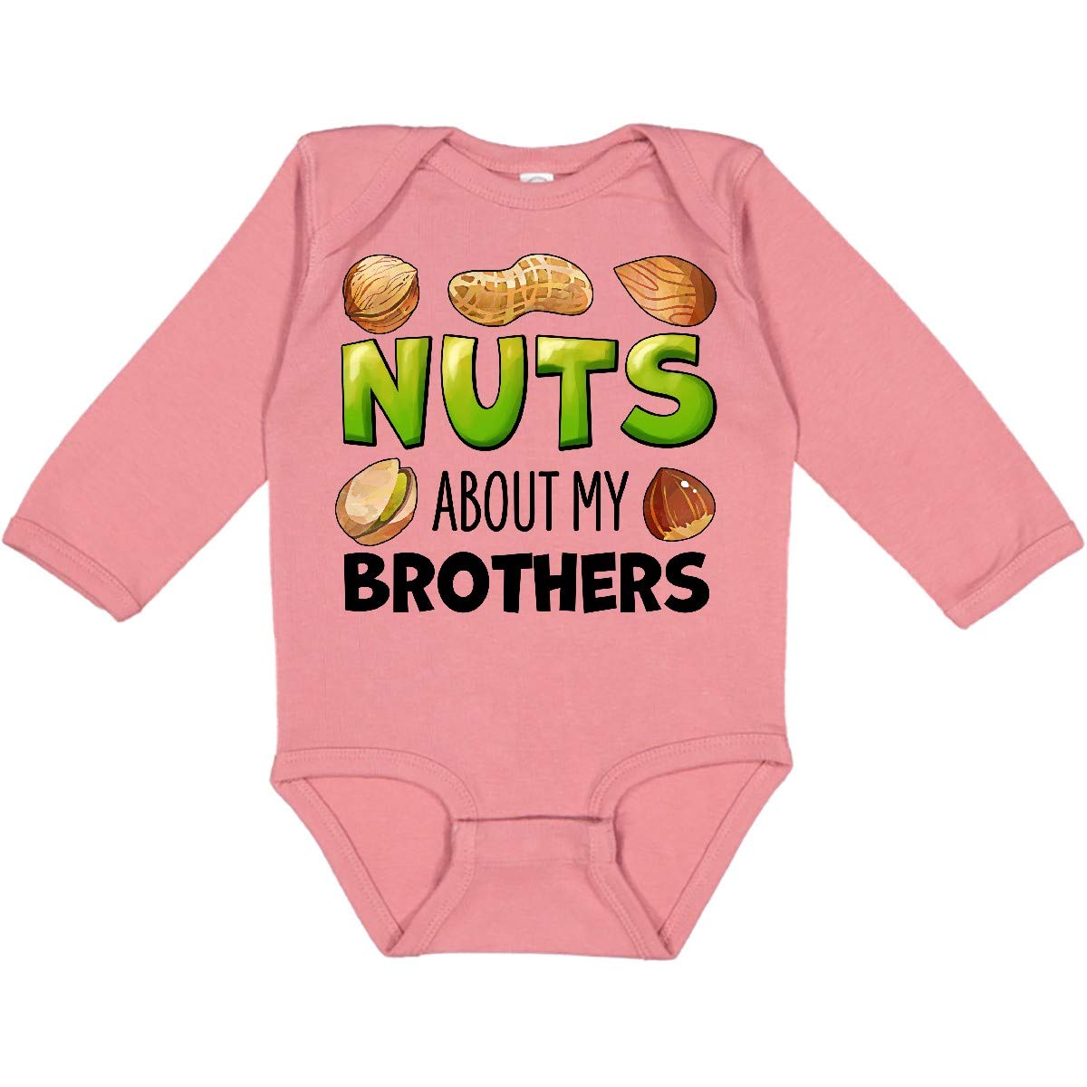 Buy Inktastic Nuts About My Brothers Peanut Almond Pistachio Long Sleeve Baby Bodysuit - Funny Sibling Matching Outfits for Newborns & Infants - Perfect for Family Photos & Special Occasions