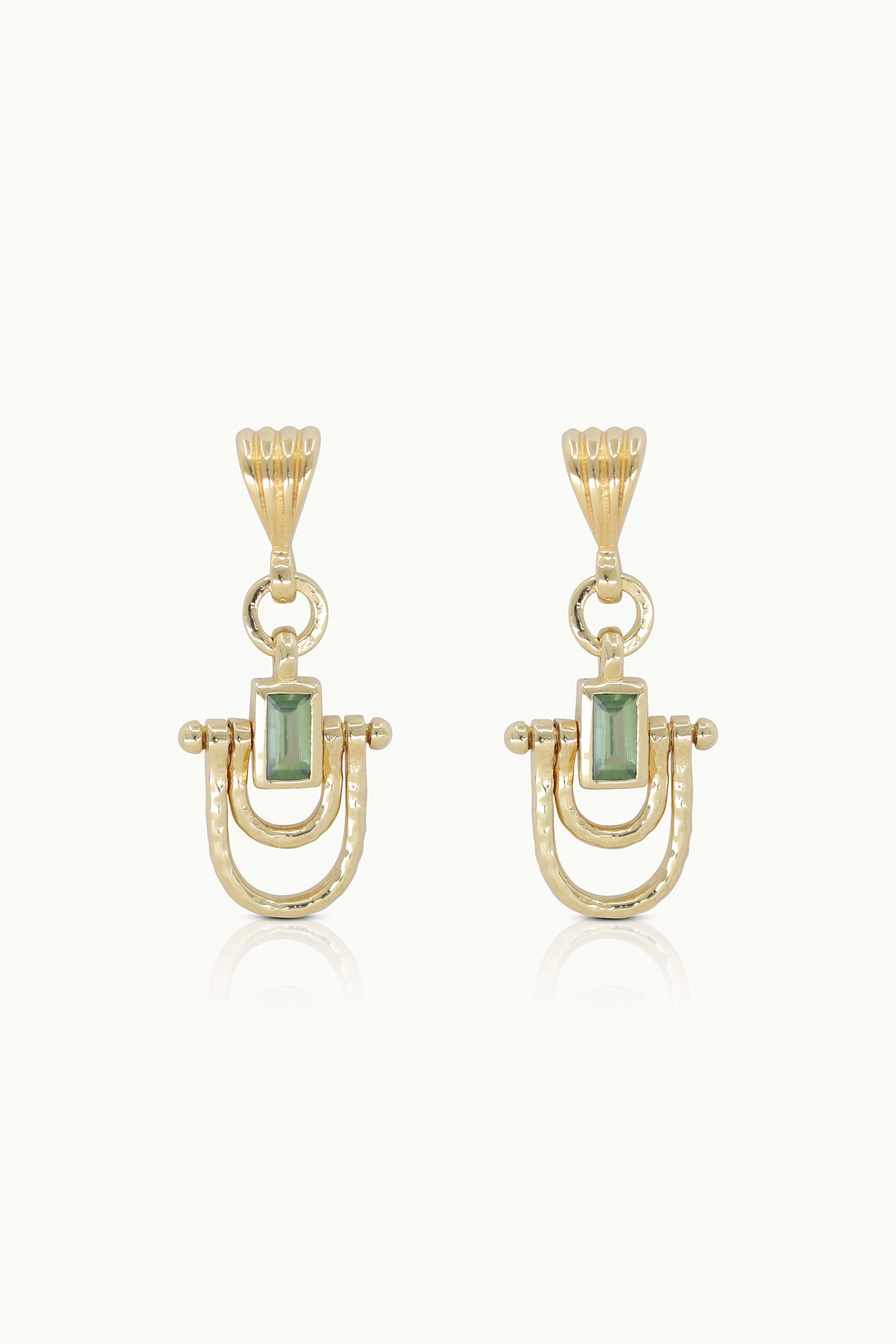 Allegra Apatite Gold Earrings - 14K Gold Plated Stud Earrings with Genuine Blue Apatite Gemstone | Perfect for Women's Everyday Wear, Gift Giving & Special Occasions