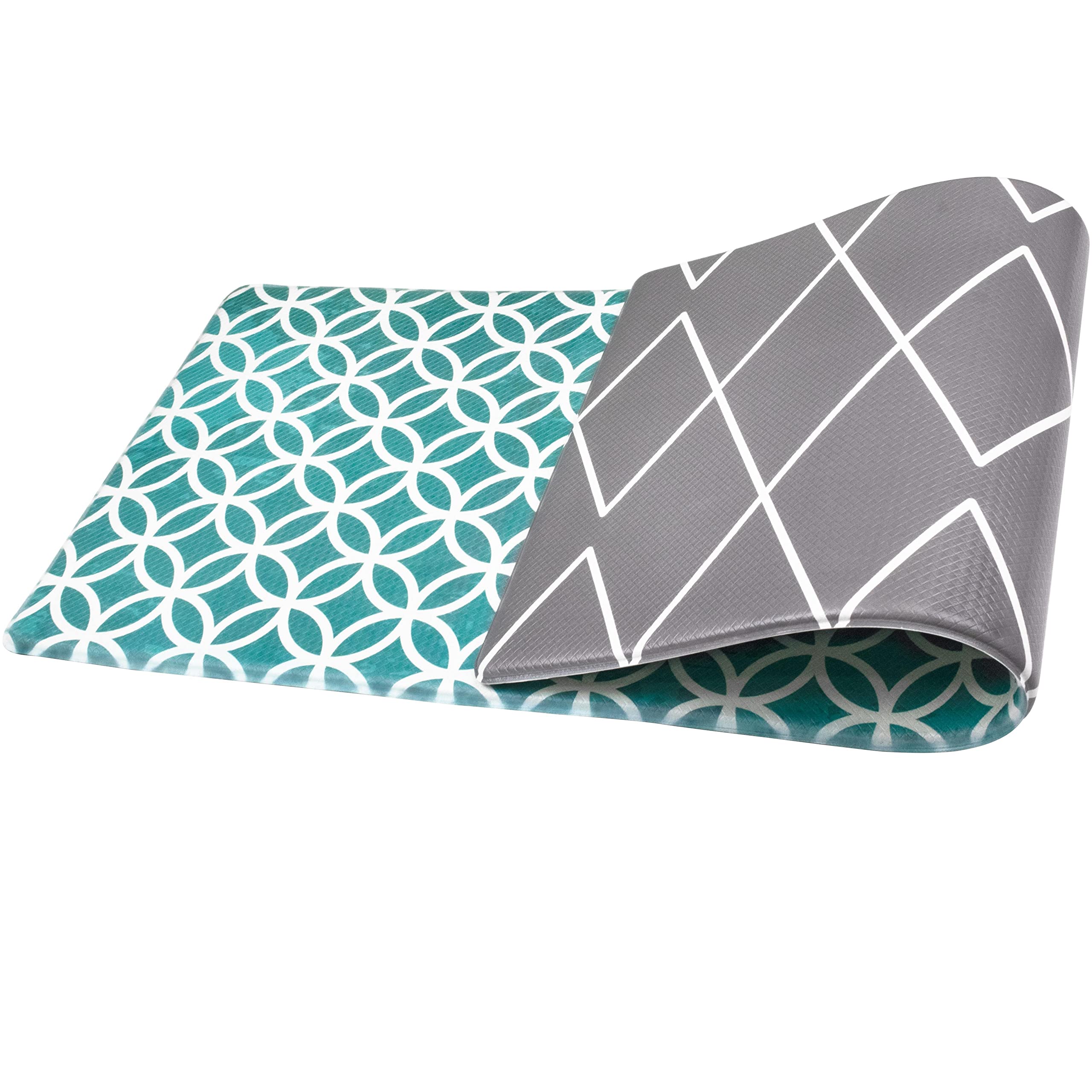 Non-Slip Kitchen Floor Mat - 17.3 x 47.2 Inch Anti-Fatigue Standing Mat for Home, Office & Desk - Soft Cushioned Indoor Rug for Cooking, Dishwashing & Standing Work Areas - Mikalo Comfort Floor Mats