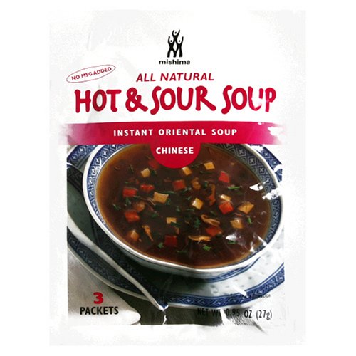 Mishima Hot & Sour Instant Soup Mix - 12 Pack of .95-Ounce Packets | Quick & Easy Asian Meal | Perfect for Lunch, Office Snacks & Camping Trips