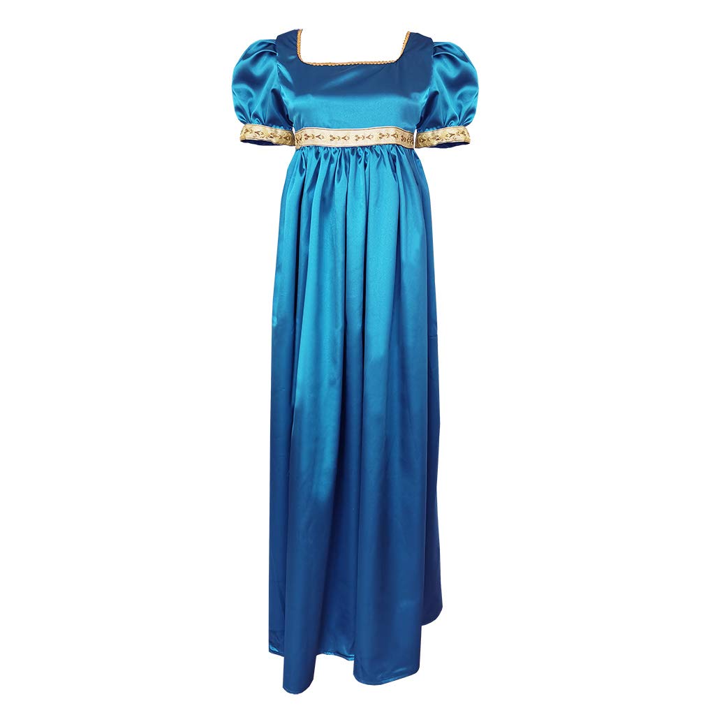 Elegant Jane Austen Dress for Women - Regency, Victorian & Renaissance Style Tea Gown | Perfect for Historical Reenactments, Costume Parties & Themed Events