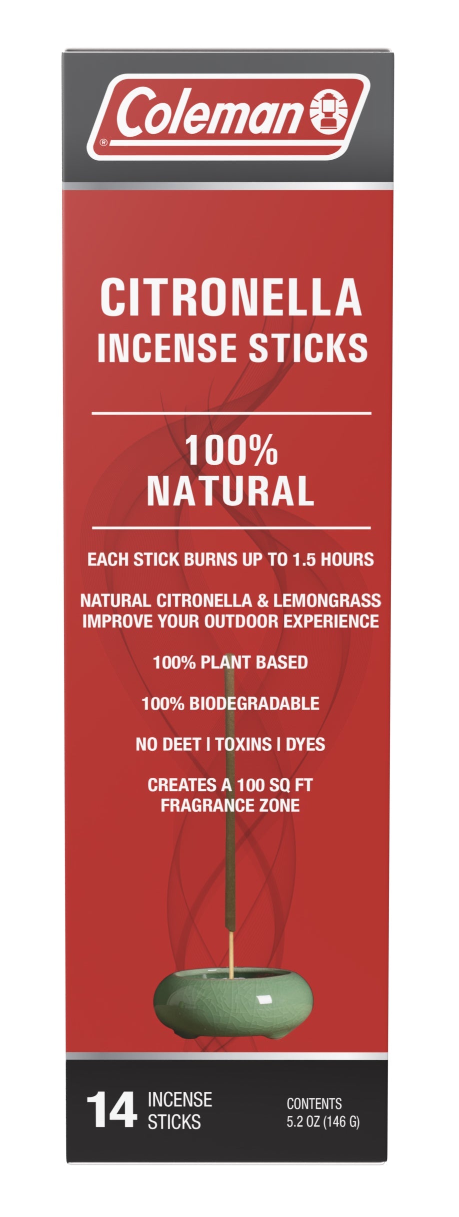 Coleman Citronella Sticks - Natural Mosquito Repellent for Outdoor Camping, Hiking, and Backyard BBQs | Long-Lasting Bug Protection