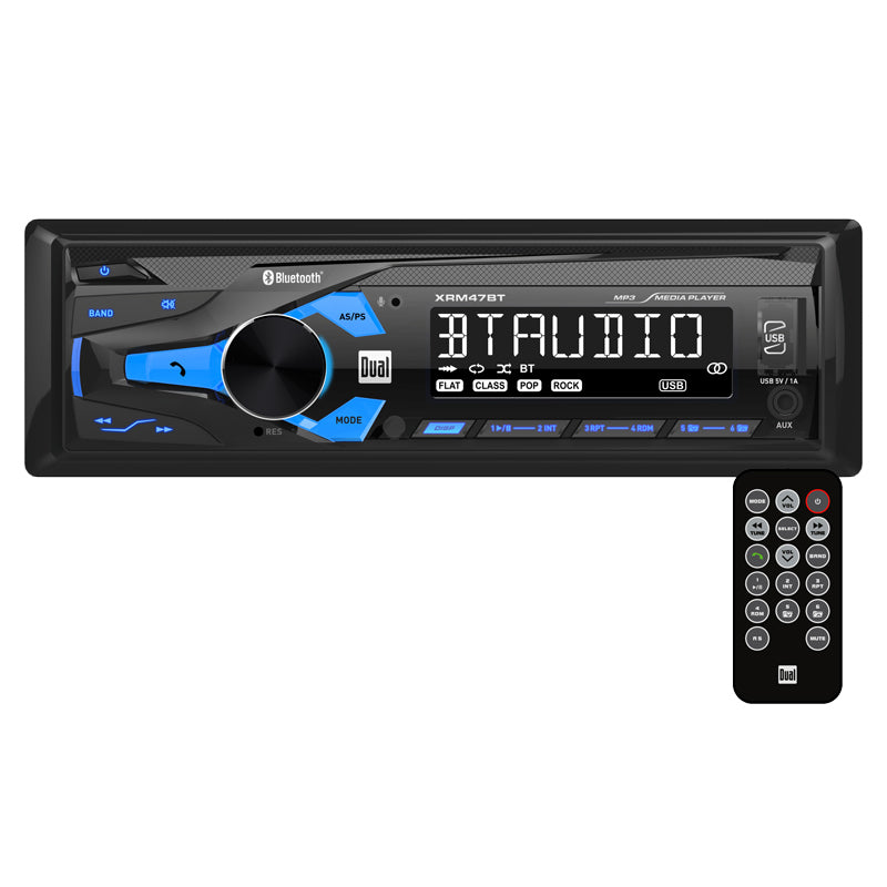Dual XRM47BT Bluetooth Car Stereo Receiver - Hands-Free Calling, MP3 Playback, USB Port | Perfect for Commuting & Road Trips