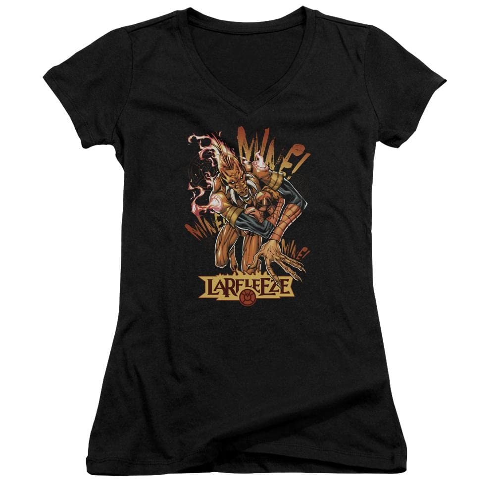 Green Lantern Larfleeze Juniors V-Neck T-Shirt | DC Comics Superhero Graphic Tee | Casual Cosplay & Comic Con Outfit