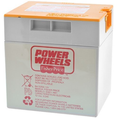 12V Power Wheels Replacement Battery - Gray with Orange Top - Compatible with Ride-On Toys for Kids - Perfect for Outdoor Play and Backyard Fun