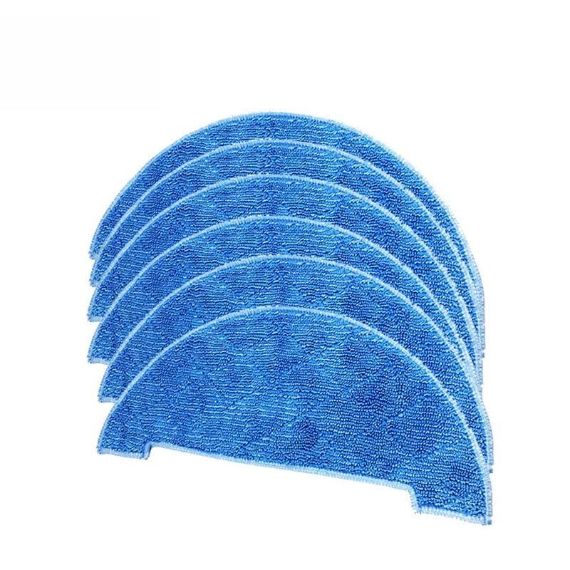 6-Pack ILIFE V80 Plus Vacuum Mop Replacement Cloths - Compatible with Robotic Vacuum Cleaners, Washable & Reusable Cleaning Pads for Hardwood Floors & Tile Surfaces - Perfect for Daily Home Cleaning & Pet Hair Removal