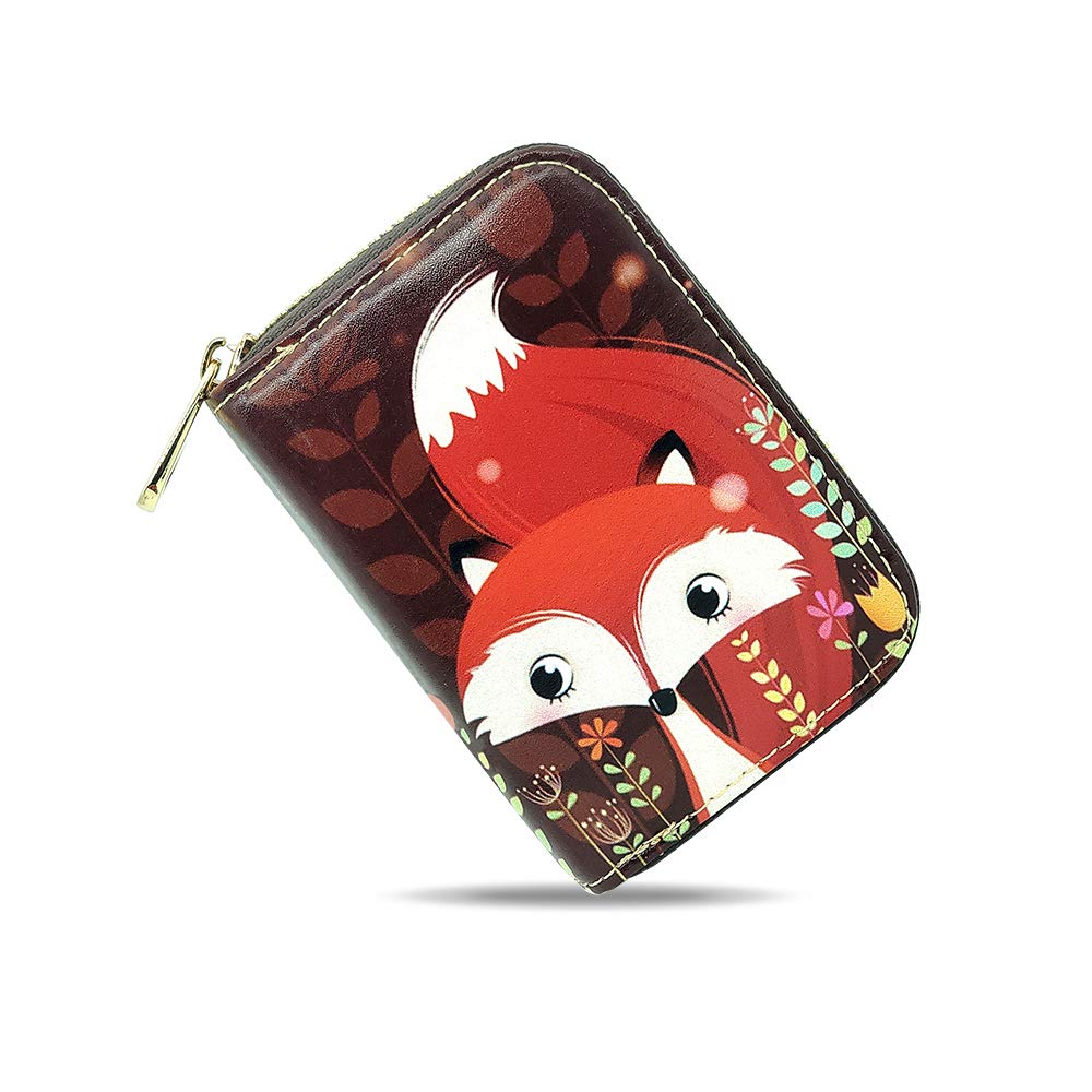 MOYYO RFID Blocking Leather Credit Card Holder - Stylish Zipper Wallet for Women & Girls | Perfect for Travel, Work & Everyday Use