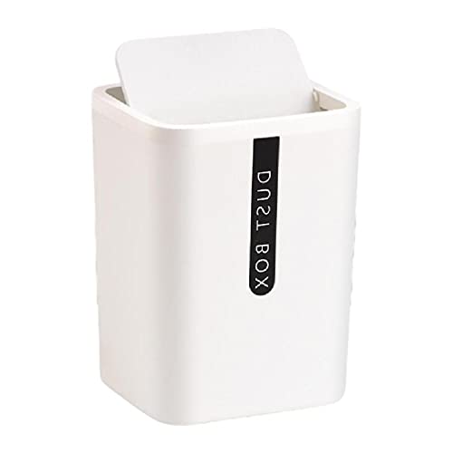 Mini Desktop Trash Can with Lid - Small Plastic Waste Bin for Home Office Desk, Countertop, Dorm - Perfect for Paper Clips, Snack Wrappers & Office Organization