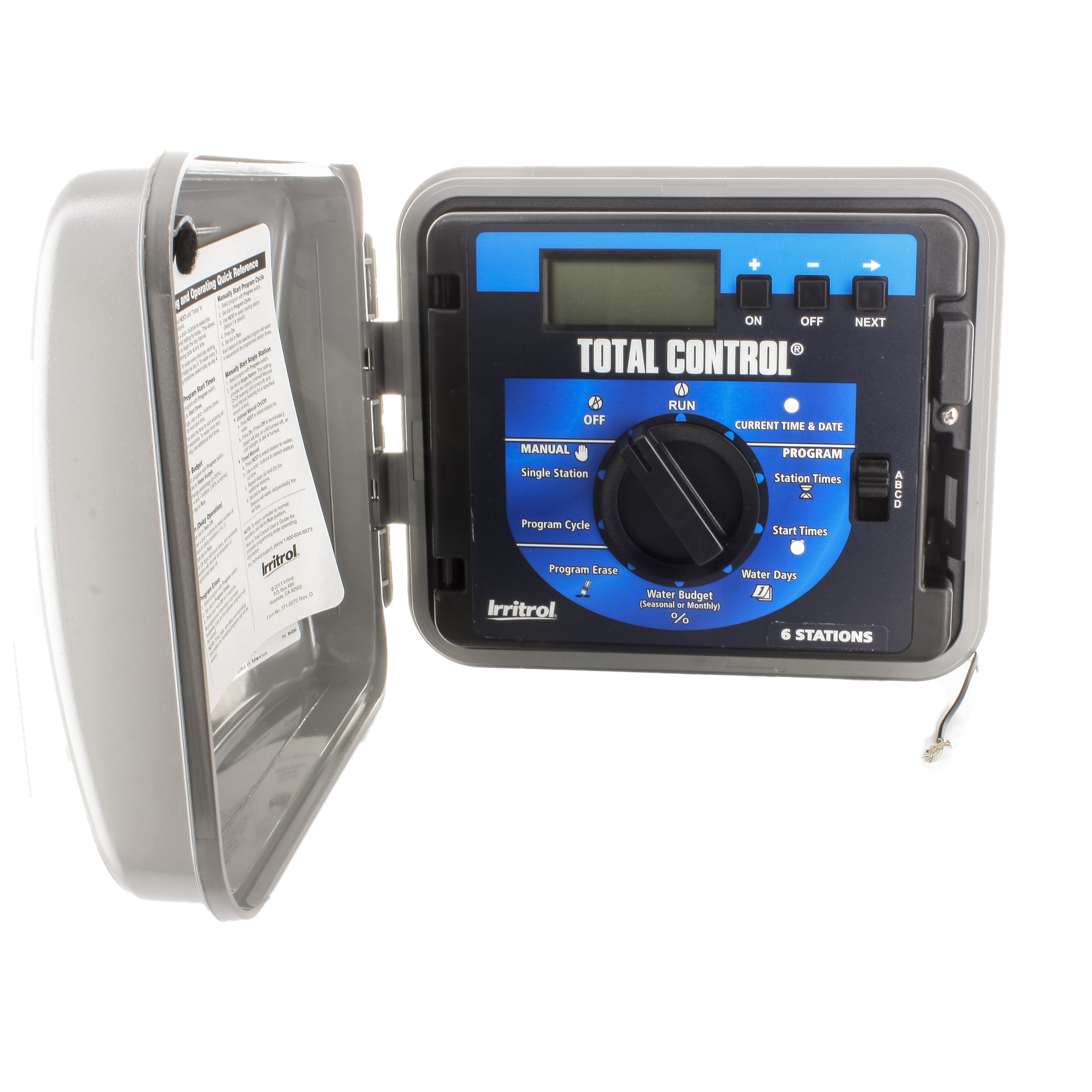Irritrol TC 12EX R Total Control 12 Station Outdoor Sprinkler Timer - Weatherproof Irrigation Controller for Lawn & Garden Watering System