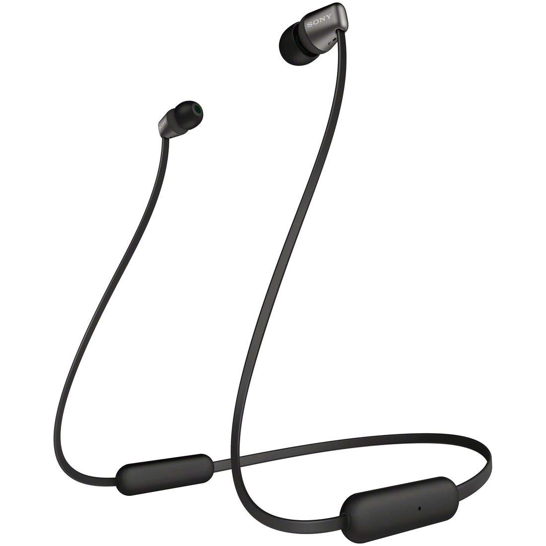 Sony WI-C310 Wireless Bluetooth 5.0 Headphones with Powerful Bass, 15-Hour Battery Life, AAC Support - Black | Perfect for Gym, Commuting & Travel
