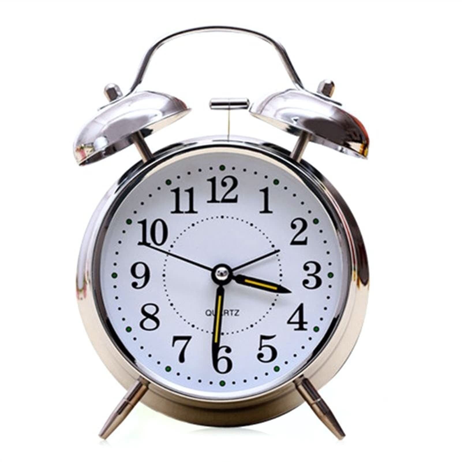 YPZ Digital Alarm Clock - 4 Inch Retro Mechanical Key Wound Timer with Double Bell & Loud Alarm | Perfect for Bedroom, Office, and Travel Use
