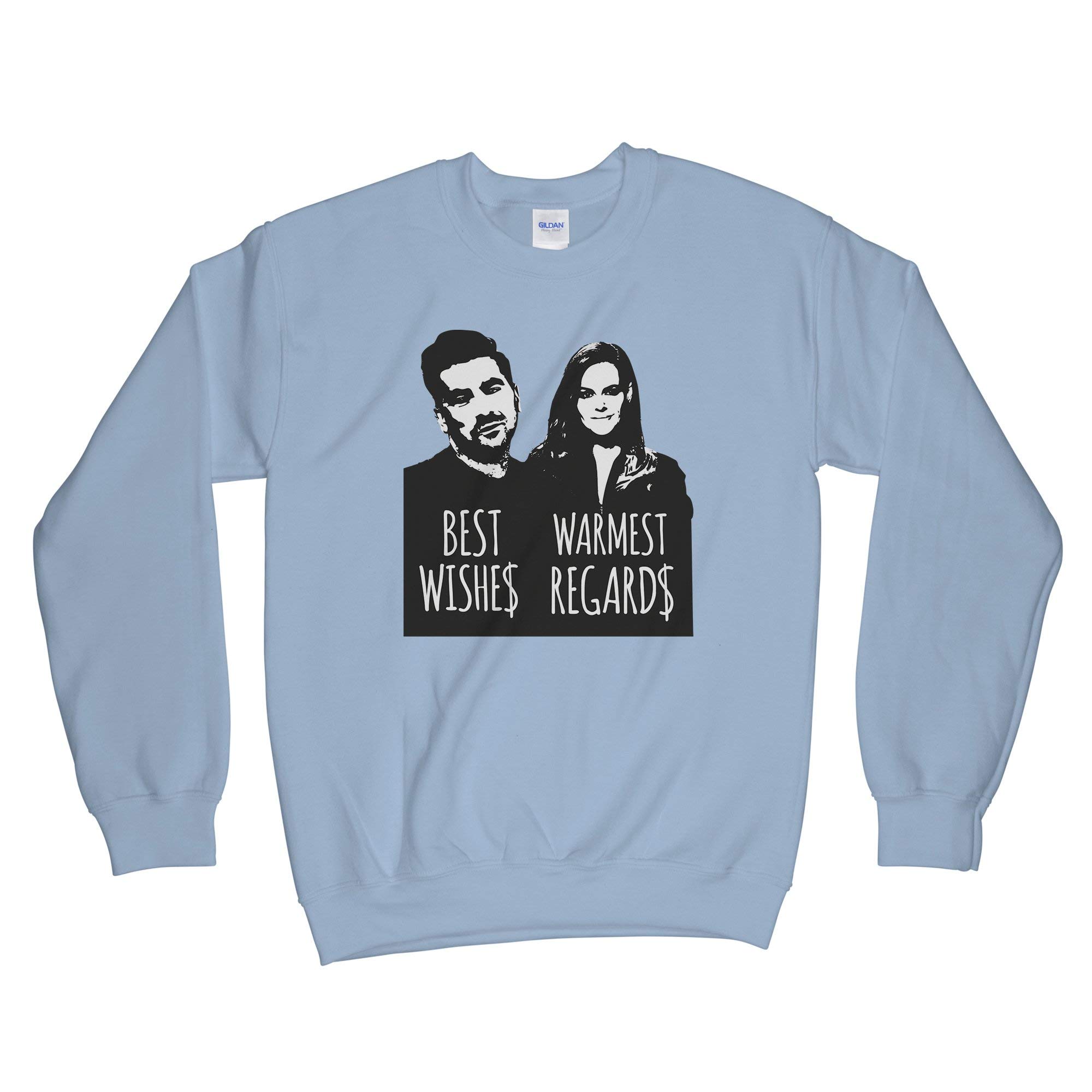 David Rose Sweatshirt - Best Wishes Warmest Regards Funny Schitt's Creek Inspired Pullover | Perfect for TV Show Fans, Christmas Gifts & Casual Wear