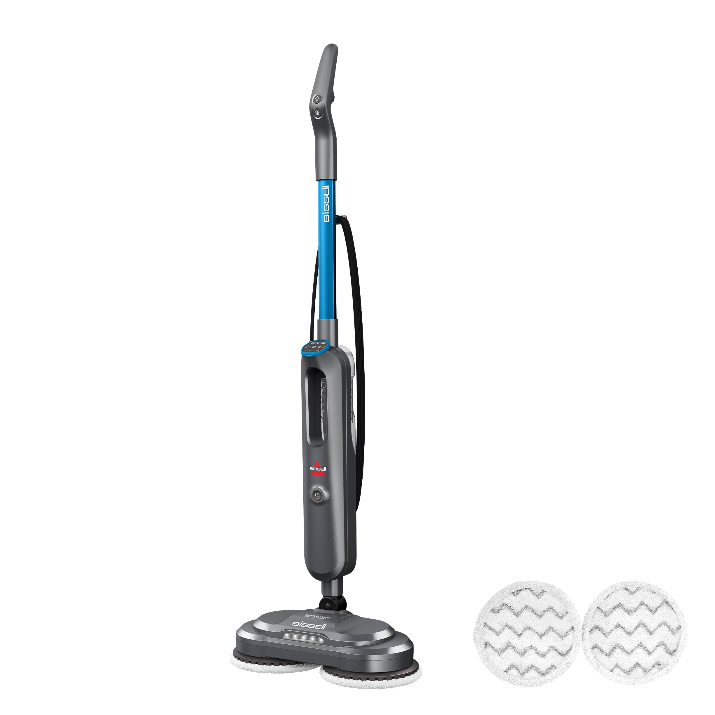 BISSELL SpinWave SmartSteam Scrubbing Steam Mop with Rotating Mop Pads - Cordless Hard Floor Cleaner for Tile, Wood & Laminate - Perfect for Kitchen, Bathroom & Pet Hair Removal