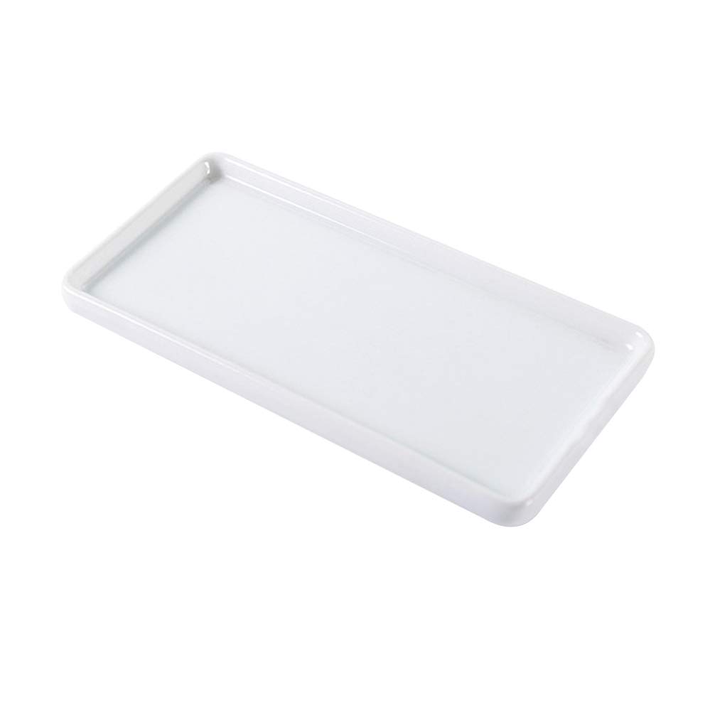 Ceramic Toothbrush Tray - Bathroom Vanity Organizer for Sink Countertop | Japanese Decor
