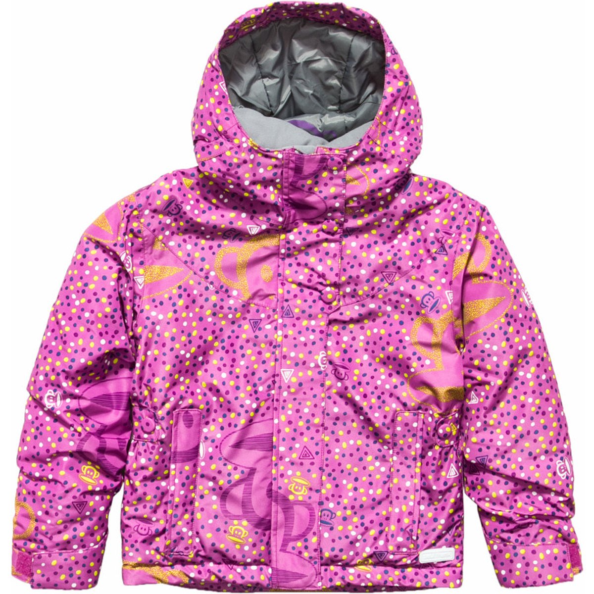 Paul Frank Girls Julius Collage Pfunfeti Jacket - Cute Cartoon Print Lightweight Jacket for Kids | Perfect for School, Playdates & Outdoor Adventures