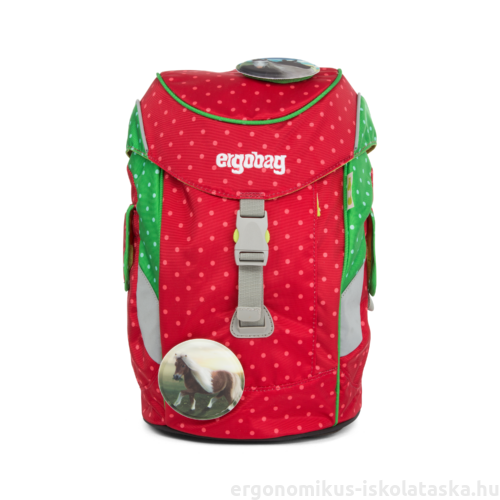 Ergobag Mini Backpack for Kids - Stylish Red Dots Design, Lightweight School Bag for Boys & Girls - Perfect for Preschool, Daycare & Travel Adventures