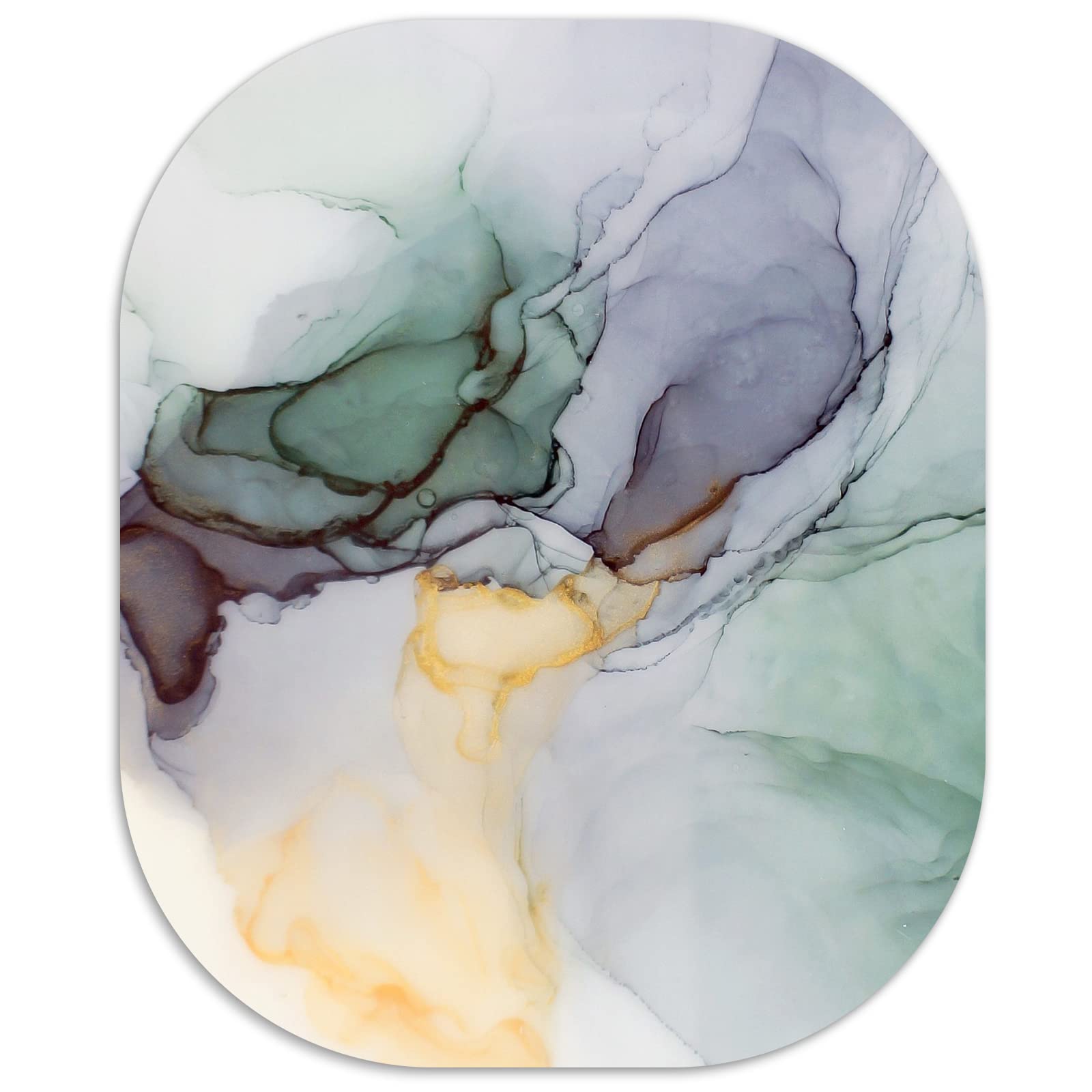 Kevizewo Mini Mouse Pad 6x7 Inch - Small Non-Slip Rubber Base Marble Design Computer Mouse Mat for Laptop, Home Office & Travel | Portable Office Supplies for Work, Gaming & Daily Use