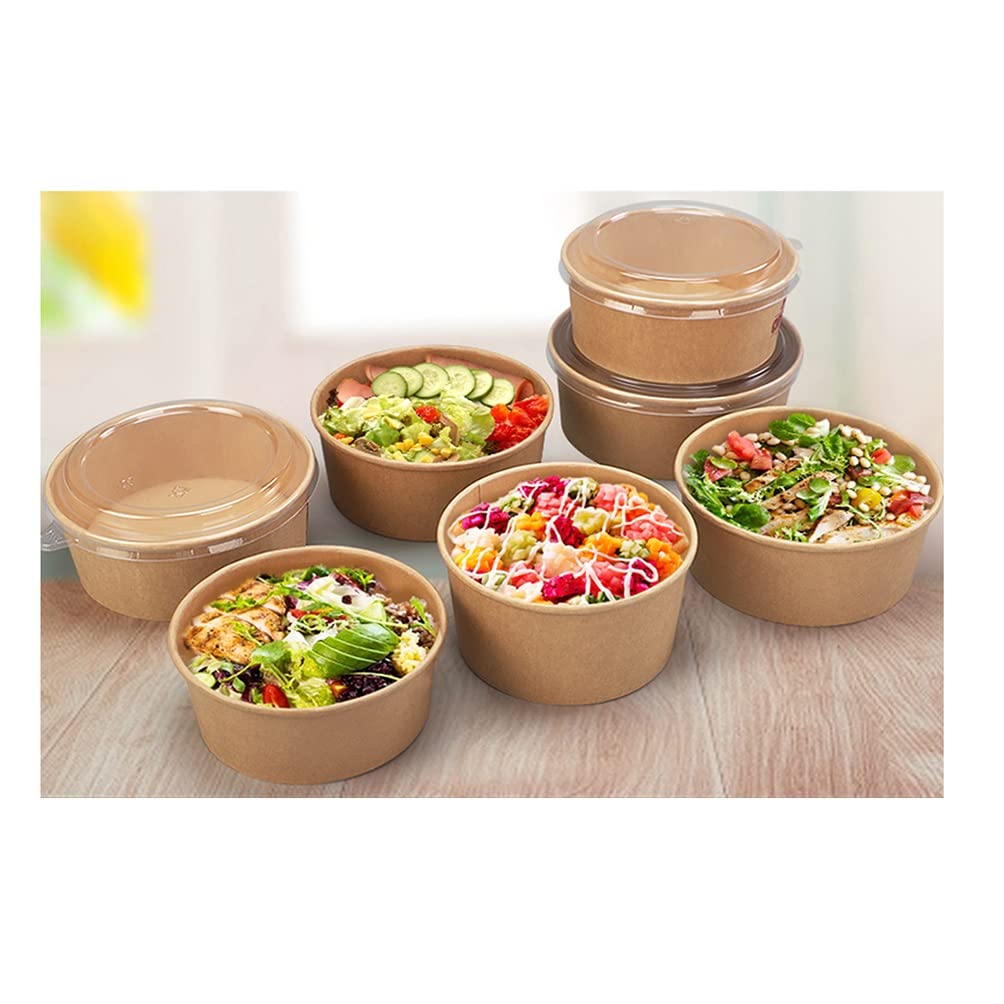 300 Pack 50 OZ Meal Prep Containers with Lids - Freezer & Microwave Safe Disposable Food Storage Containers (Salad Bowl) - Perfect for Meal Prepping, Leftovers, and On-the-Go Lunches