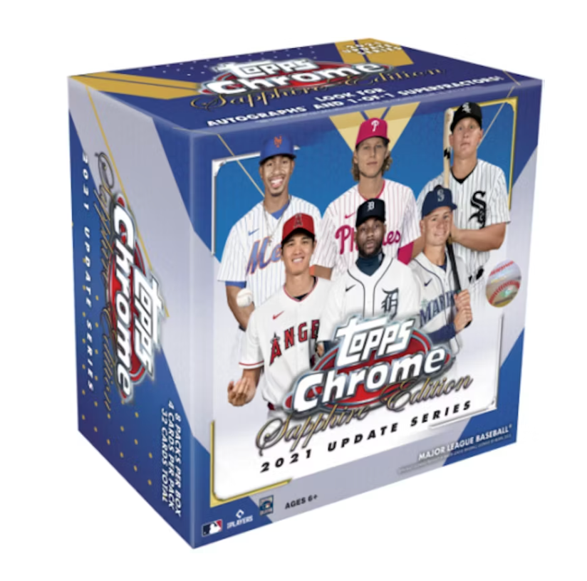 2021 Topps Chrome Update Sapphire Edition Baseball Trading Cards Box - MLB Collectibles for Sports Fans & Card Investors