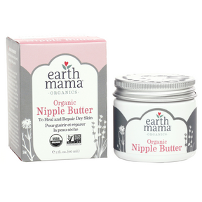 Earth Mama Organic Nipple Butter - USDA Certified Organic, Lanolin-Free Breastfeeding Cream for Soothing Dry & Cracked Nipples - Perfect for Nursing Mothers & Pumping Comfort