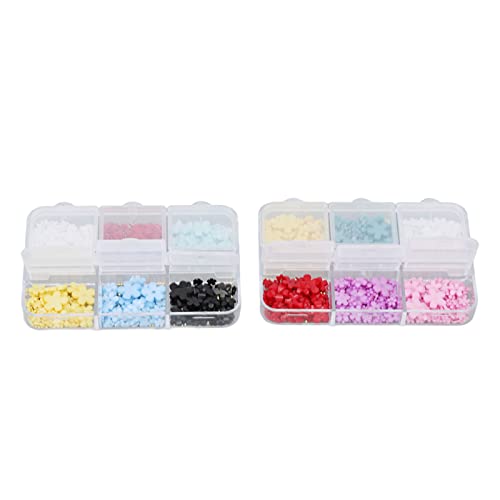 DIY Nail Art Decorations - Lightweight Flower Nail Charms in Various Sizes, Fade-Resistant Resin for Nail Salons | Perfect for Home Manicures, Nail Art Designs & Professional Salon Use