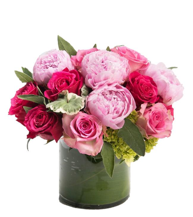 Fresh Cut Peonies & Roses Bouquet - Premium Long-Lasting Flowers for Weddings, Anniversaries & Home Decor