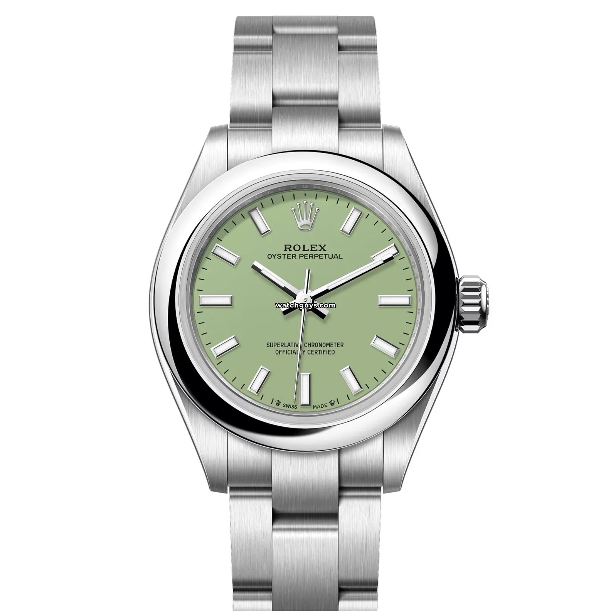 Rolex Oyster Perpetual 276200 34mm Automatic Watch - Pistachio Green Dial, Stainless Steel | Luxury Dress Watch for Men & Women | Perfect for Business, Formal Events & Everyday Wear