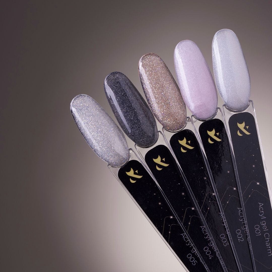 F.O.X Acrylic Nail Tips Set of 5 - DIY False Nail Extensions for Gel Polish & Nail Art - Perfect for Home Manicure, Salon Use & Party Nail Designs
