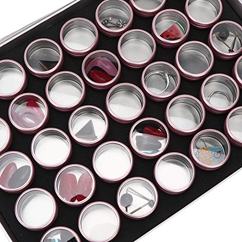 Professional Nail Jewelry Storage Box Set - 35 Grids Rose Gold & Silver Manicure Organizer for Beauty Salon & Home Use | Durable & Stable Cosmetic Case for Nail Art Accessories
