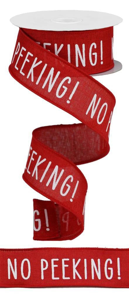 10 Yards Red Royal Burlap No Peeking Ribbon for Wedding Decorations, Gift Wrapping, and Party Favors