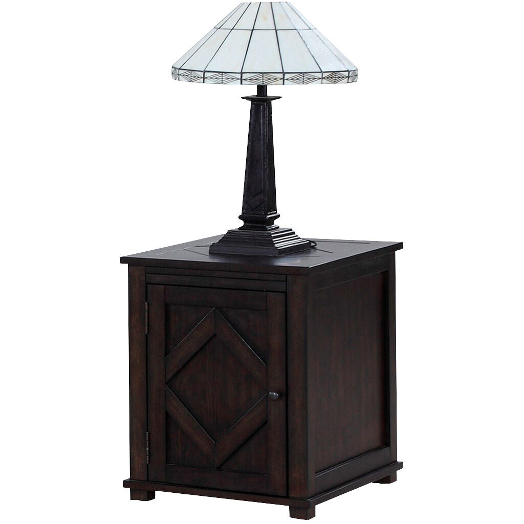 Foxcroft Chairside Cabinet - Elegant Side Table with Storage for Living Room, Bedroom & Office - Perfect for Books, Lamps & Home Decor
