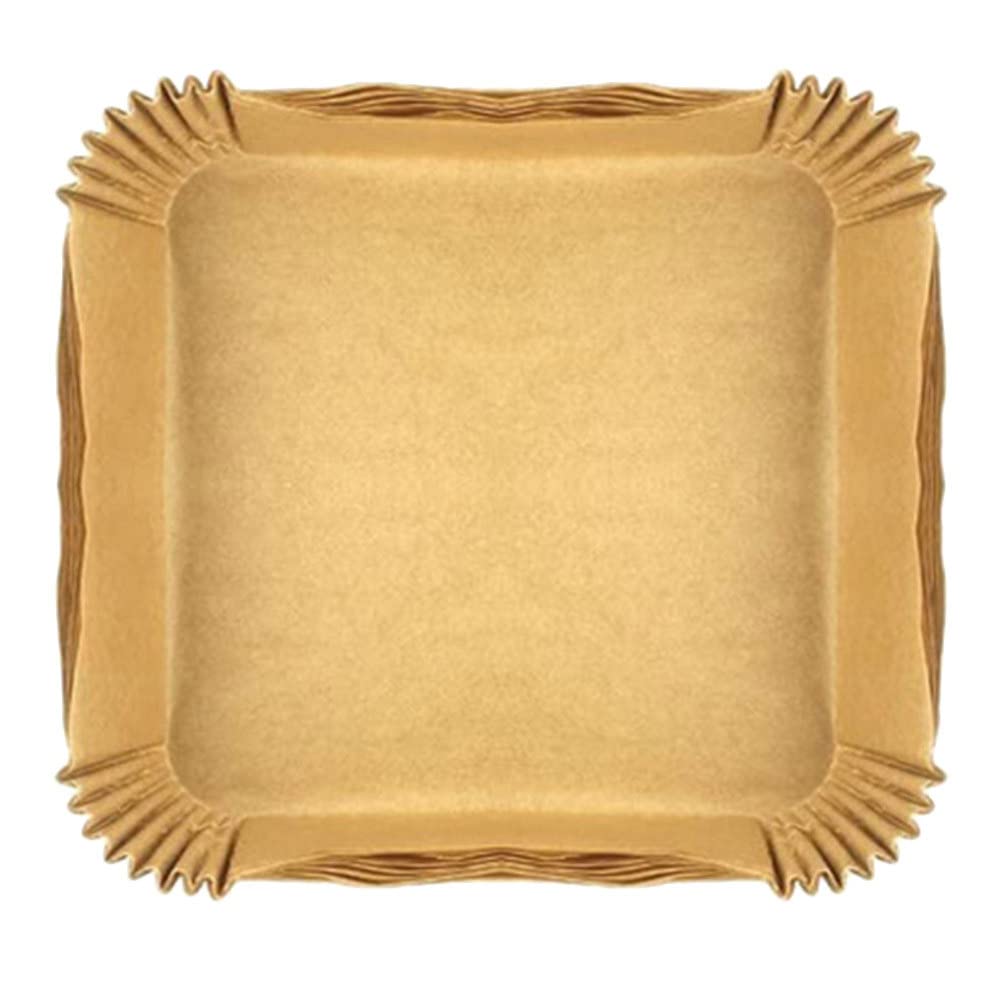YARNOW 80-Piece Square Air Fryer Liners - Non-Stick Disposable Baking Paper for Air Fryers, Perfect for Baking, Grilling & Roasting | Ideal for Quick Meals, Healthy Cooking & Party Snacks