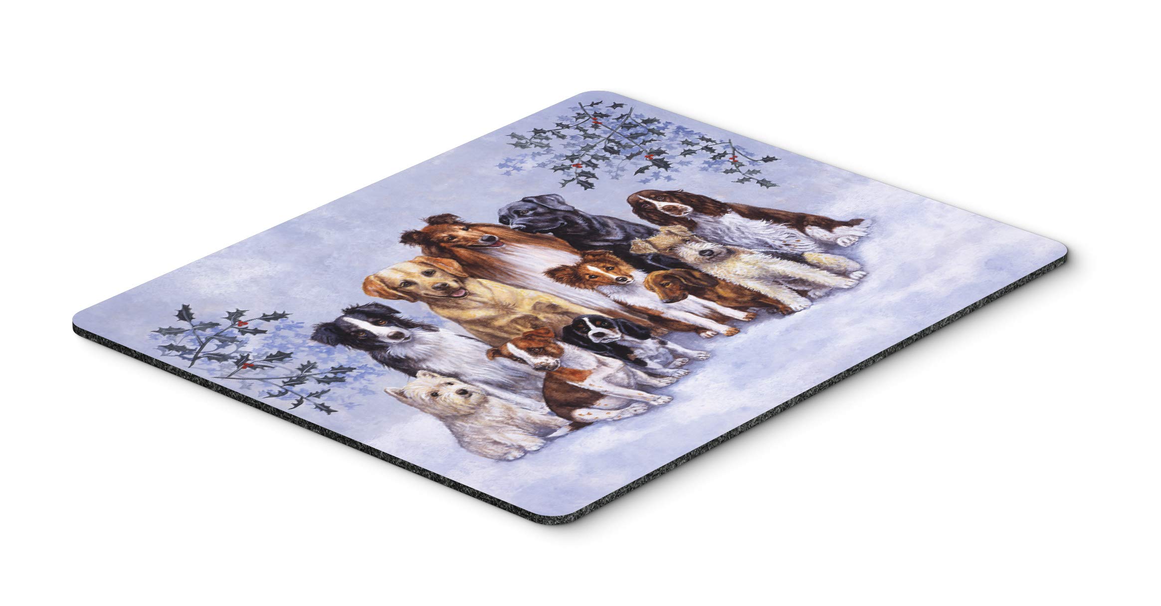 Winter Dogs Mouse Pad - Large Non-Slip Desk Mat for Computer, Laptop & Gaming | Heat-Resistant Hot Pad & Trivet for Kitchen | Washable Office & Home Decor | Perfect for Work, Gaming & Cooking