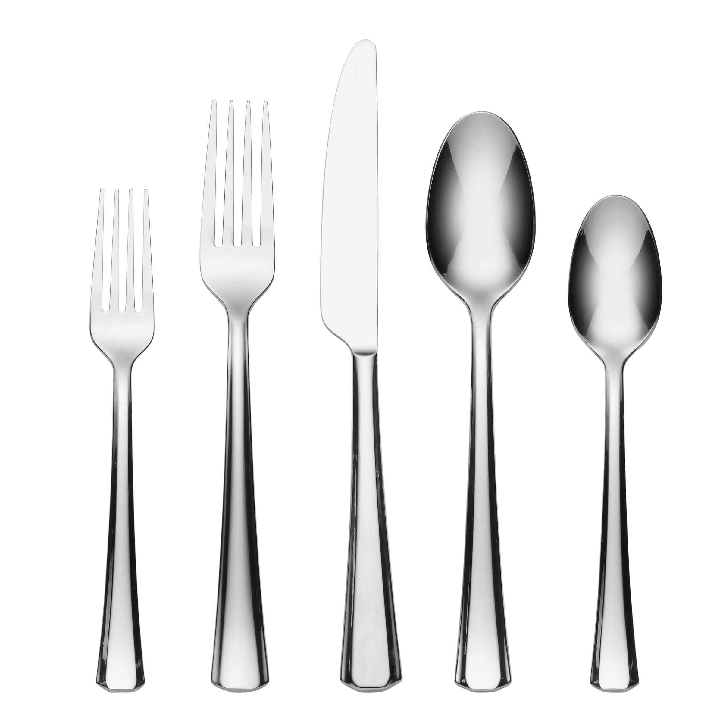 Premium Bleecker 20-Piece Stainless Steel Flatware Set - Elegant Silverware for Dining, Kitchen & Entertaining - Perfect for Dinner Parties, Weddings & Everyday Use