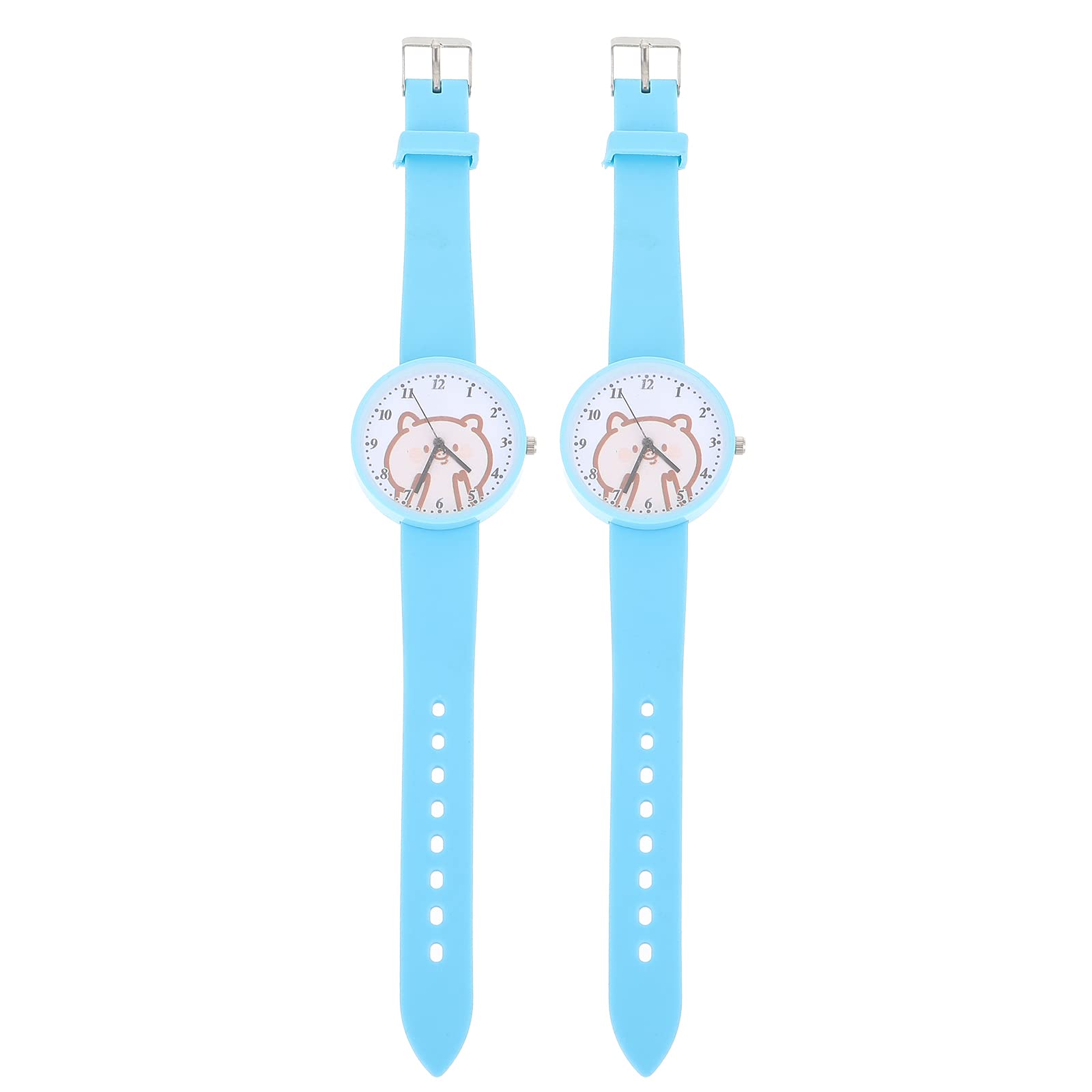 Hemobllo 2 Pack Silicone Wrist Watch for Kids - Cartoon Design Student Casual Quartz Watch - Perfect for School, Sports & Everyday Wear
