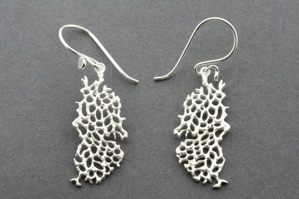Organic Lace Wing Earrings - Sterling Silver Handmade Jewelry for Women, Boho Chic Dangle Earrings for Party, Wedding & Everyday Wear