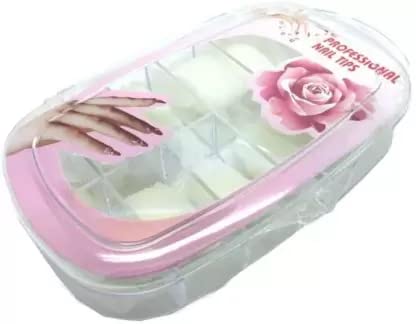EST Artificial Nails for Attractive Look - 100PCS False Nails Kit with Glue, Perfect for Salon, Home Manicure & Special Occasions