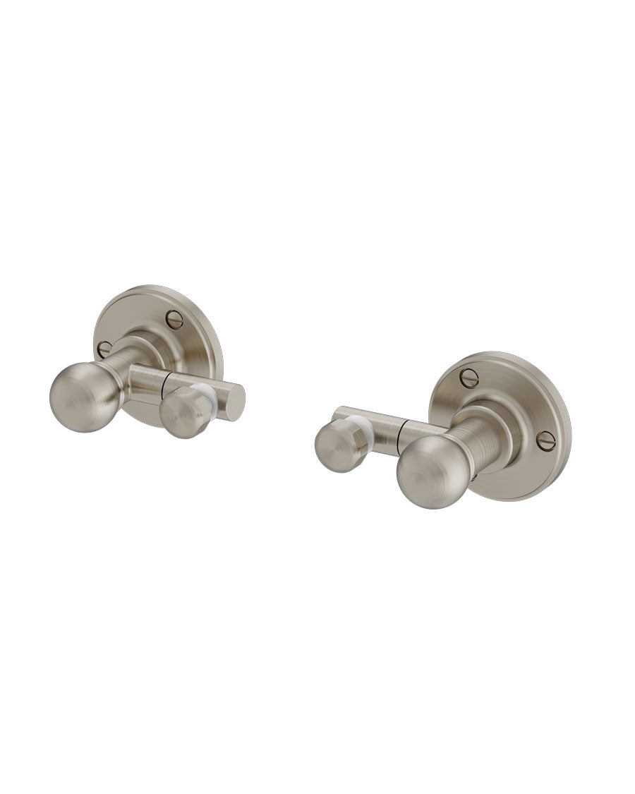 Burlington Mirror Mounting Hardware Set - Matt Nickel Finish for Wall Mirrors, Bathroom & Living Room Decor