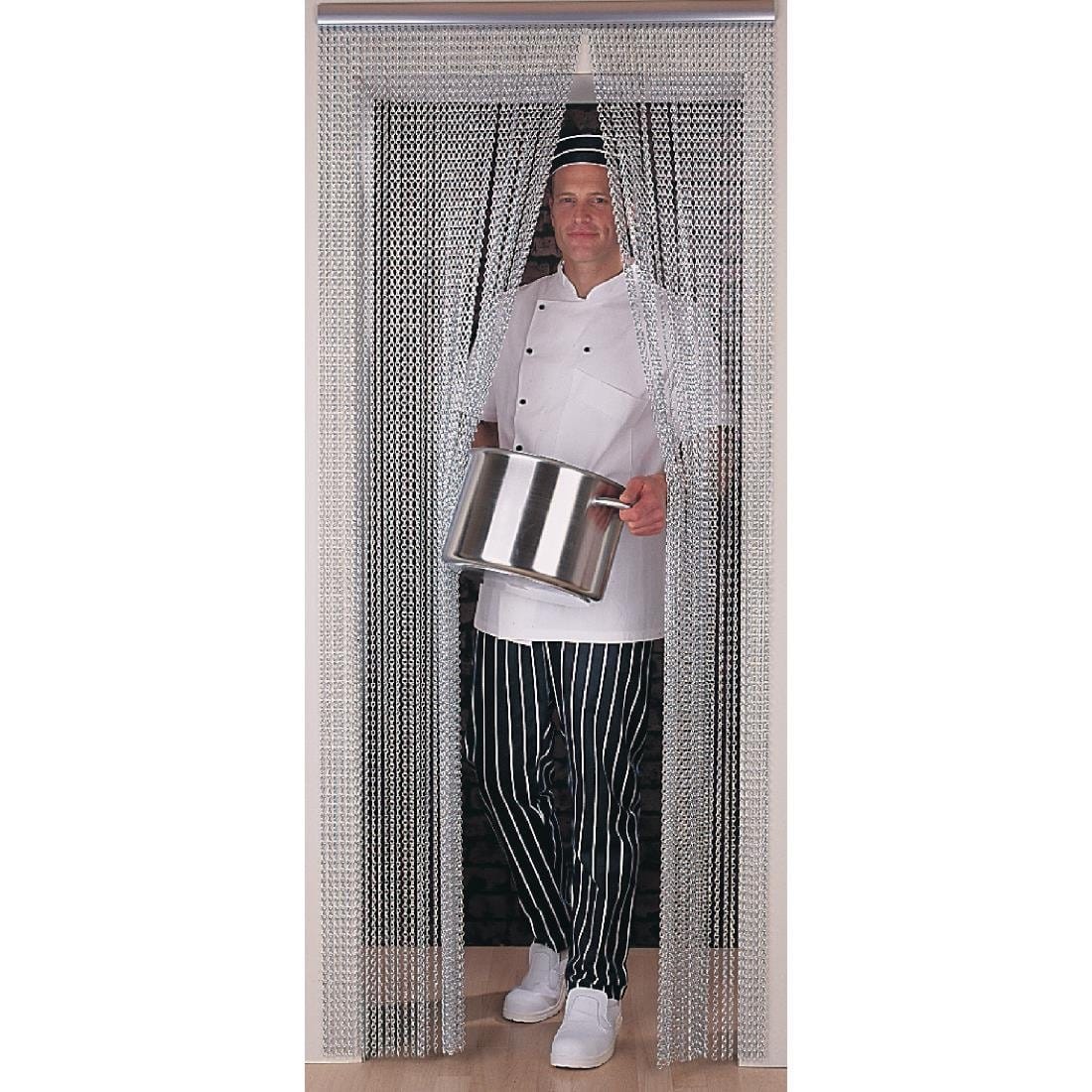 Chain Door Fly Screen - Durable Mesh Screen for Doors - Keep Bugs Out While Letting Air Flow - Perfect for Patio, Porch, and Home Entryways