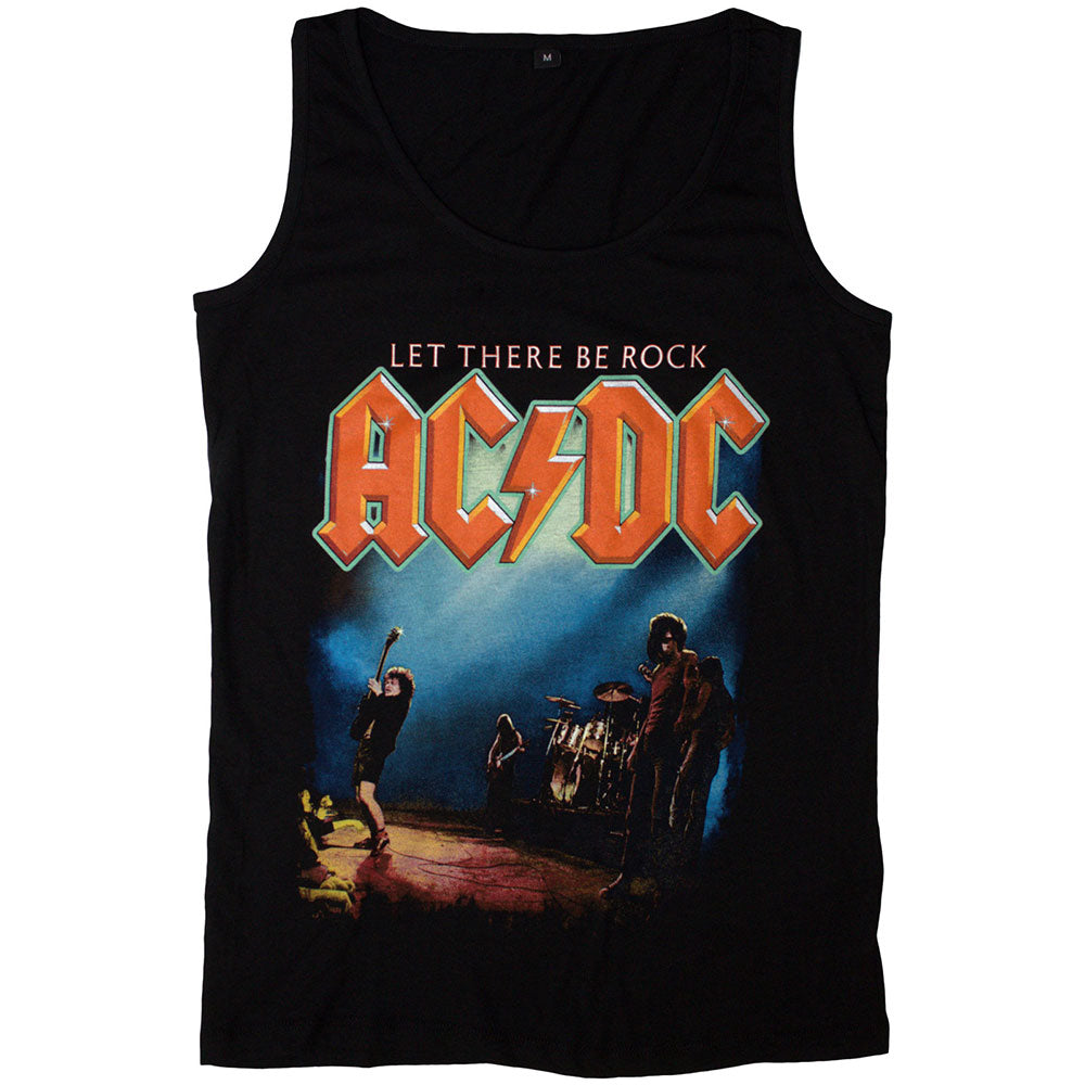 AC/DC Women's Vest Top - Let There Be Rock Graphic Tank for Concerts & Casual Wear | Rock Band Merchandise for Music Fans
