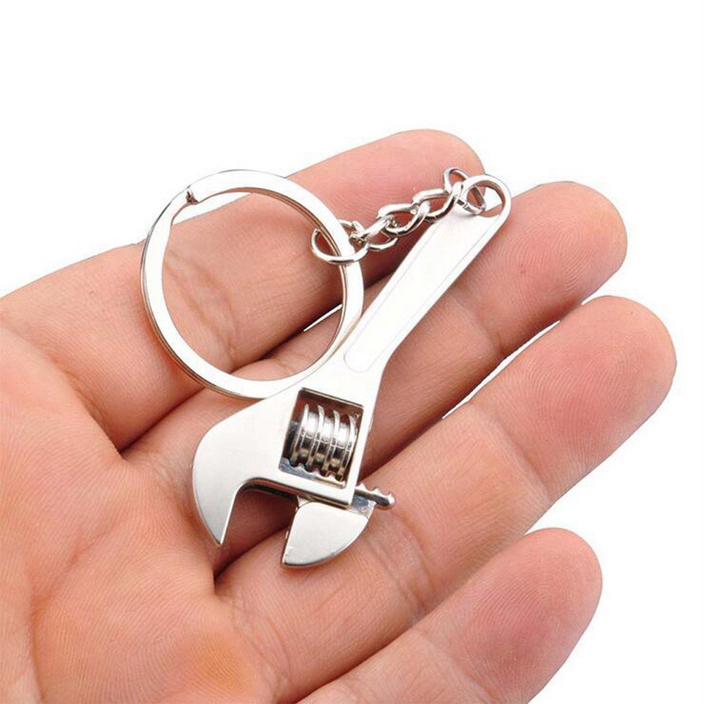 Adjustable Metal Ring Keychain Wrench Tool - Creative Keyring Accessory for Home, Office & Car Keys - Perfect for Key Organization & DIY Projects