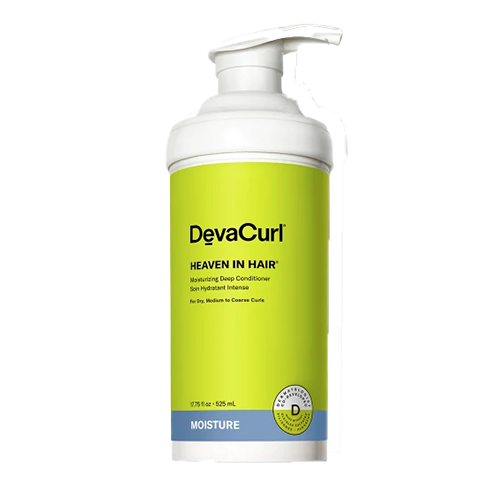 DevaCurl Heaven in Hair Deep Moisture Treatment - Vegan & Sulfate-Free Hair Mask for Curly & Wavy Hair - Salon Quality Hydration for Dry, Damaged Hair - Perfect for Daily Use & Post-Workout Hair Care