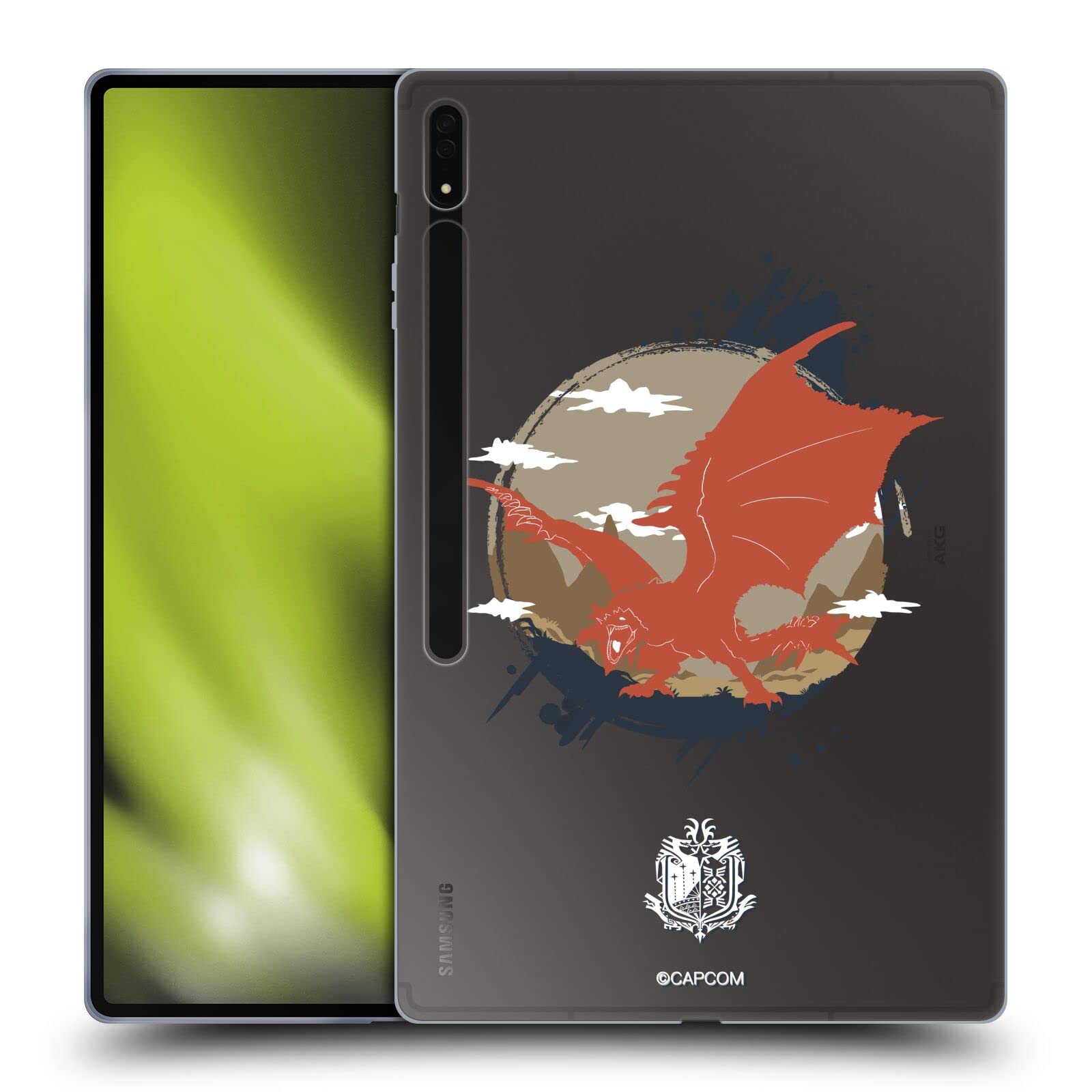 Monster Hunter World Rathalos Silhouettes Soft Gel Case for Samsung Galaxy Tab S8 Ultra - Durable Protective Cover for Gaming & Travel