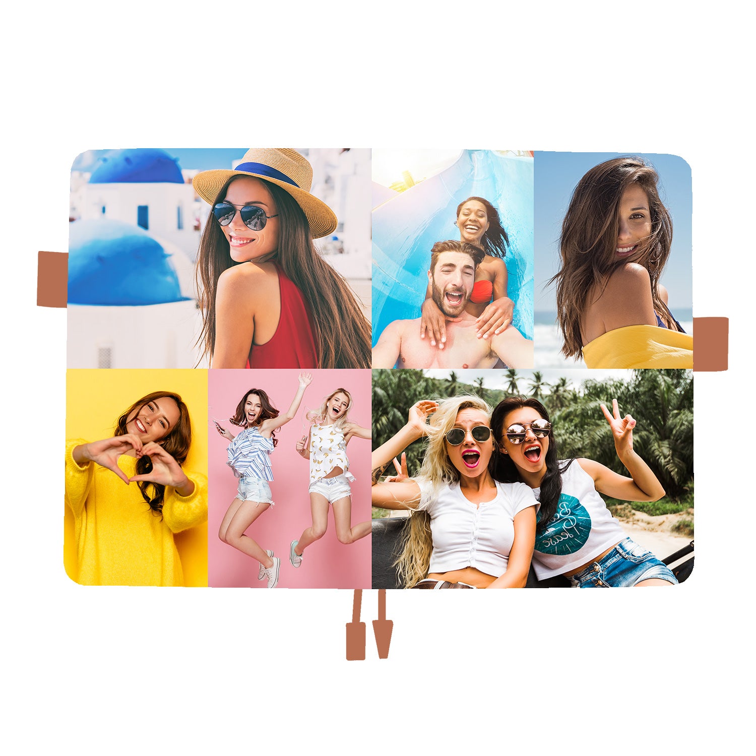 Personal Diary with Photo Insert - 6 Photo Pockets for Memories, Travel & Scrapbooking | Perfect for Journaling, Gift Giving & Keepsakes